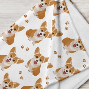 Corgi Throw Blanket, Corgi Puppy Throw, 50 X 60 Throw Blanket, Corgi Lover Blanket