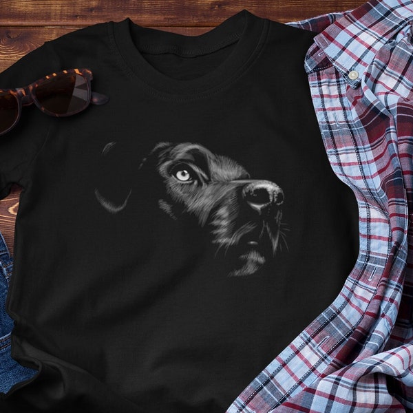 Labrador Shirt, Labrador Hoodie, Retriever Sweater, Labrador Head Shirt, Labrador Apparel, Black Lab  Gift Shirt