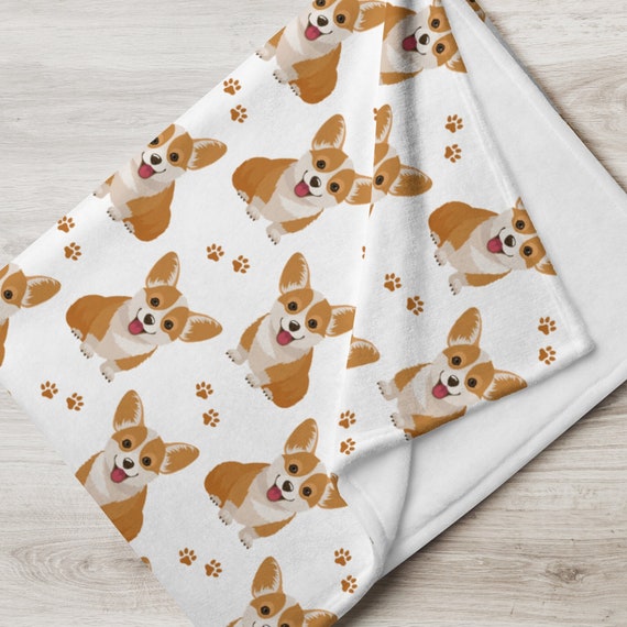 Corgi Throw Blanket, Corgi Puppy Throw, 50 X 60 Throw Blanket, Corgi Lover Blanket