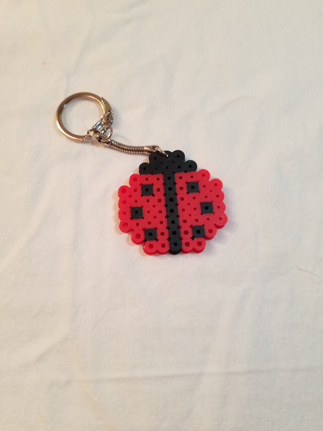 Ladybug Perler Bead Keychain Etsy