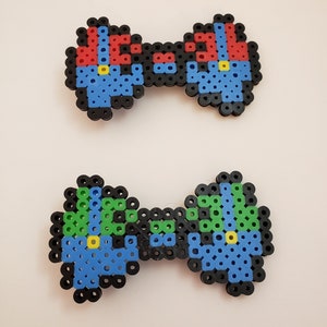 Super Mario Bros Inspired Perler Hair Bows