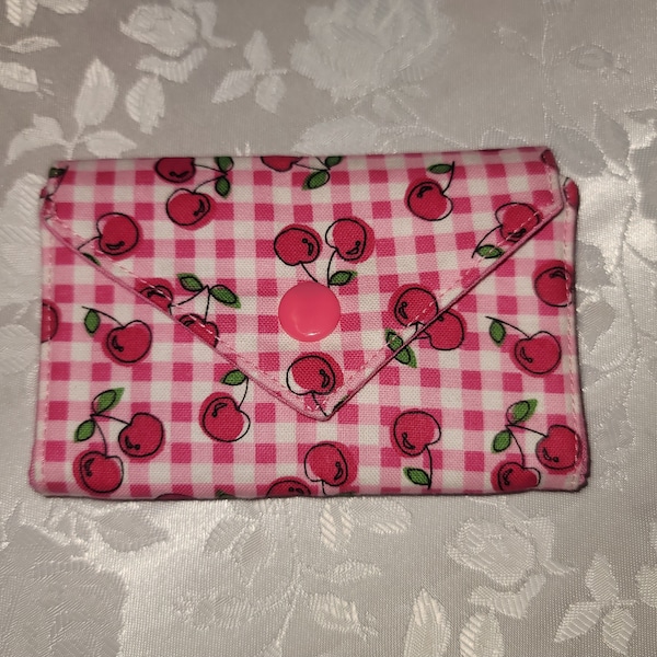 Pink Cherries Card Wallet