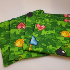 Pixel Items Zipper Pouch