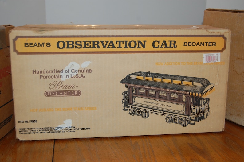 Vintage Jim Beam Train Decanter Set 6 Train Cars 6 track Etsy