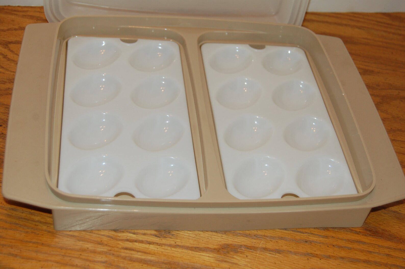 Vintage Tupperware Egg Tray With Lid 2 Trays Deviled Egg Etsy