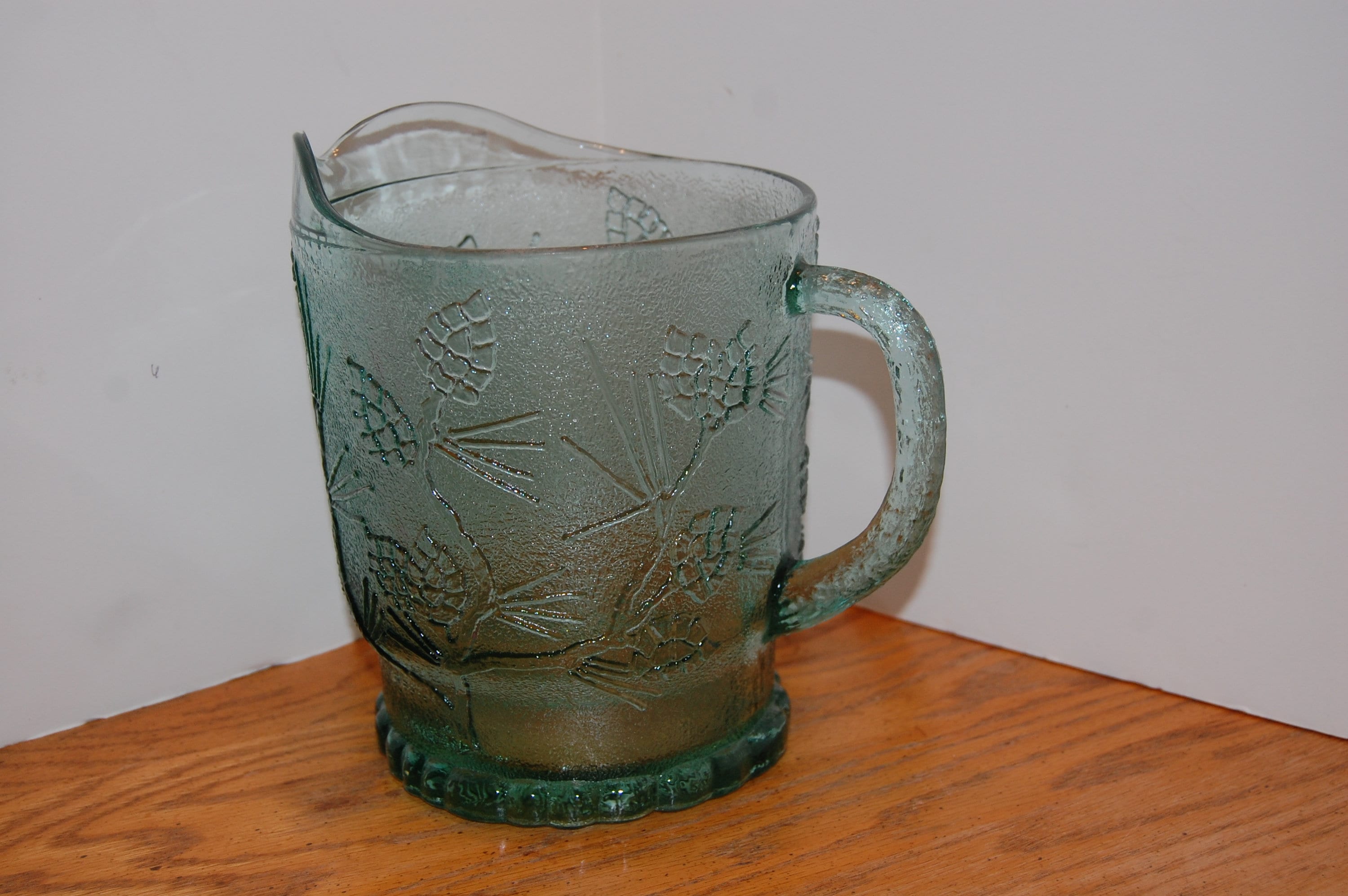 Vintage Indiana Glass Tiara Bicentennial Glass Pitcher, Aquamarine