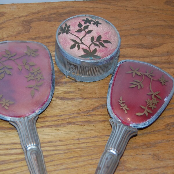 Glass Dresser Set Etsy