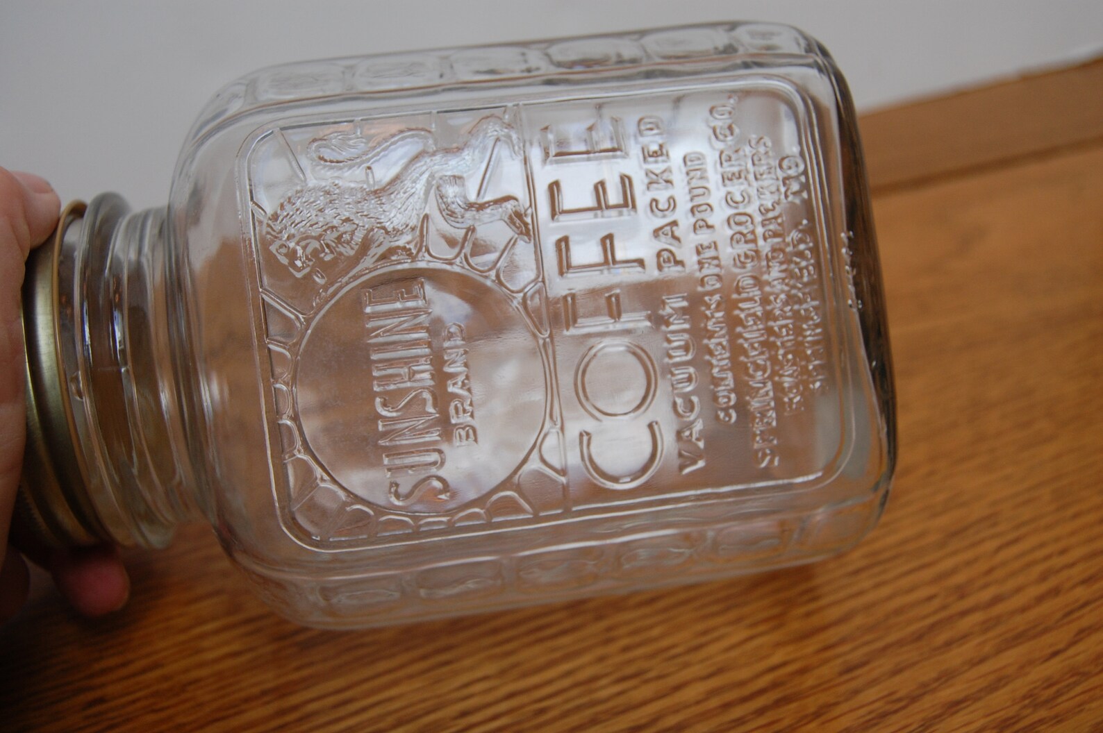 Vintage Coffee Jar Sunshine Brand Coffee Springfield Grocer Etsy