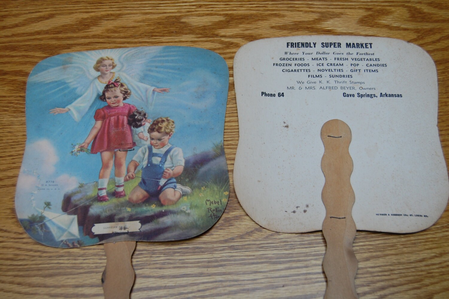 Vintage Cardboard Fan Fan on Stick Mid Century Card Board Etsy.de