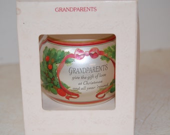 Vintage, 1981 Grandparent Ornament, Hallmark, Keepsake Ornament, Glass Ornament, Tree Ornament, Holiday Decor, Christmas Decor