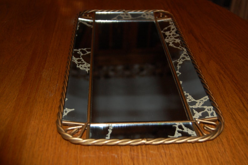 Vintage Dresser Tray Vanity Mirror Braided Rope Dresser Tray Vanity Mirror Braided Rope