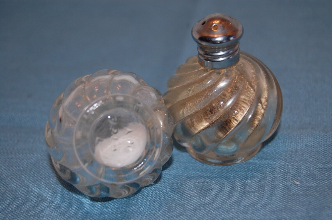 Vintage Salt Shaker Mini Salt and Pepper Shakers Glass salt Etsy