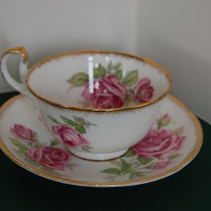 Rose Tea Cup , Saucer, Orleans Rose, Royal Standard, Fine Bone China, England, Tea Cup Set, Vintage Tea Cup