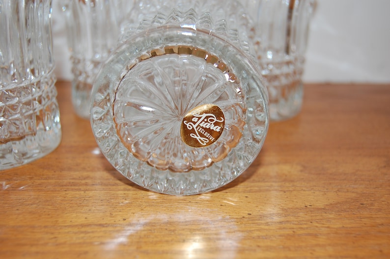 Vintage Tiara Glassware Beverage Glass Double Old Fashion Etsy