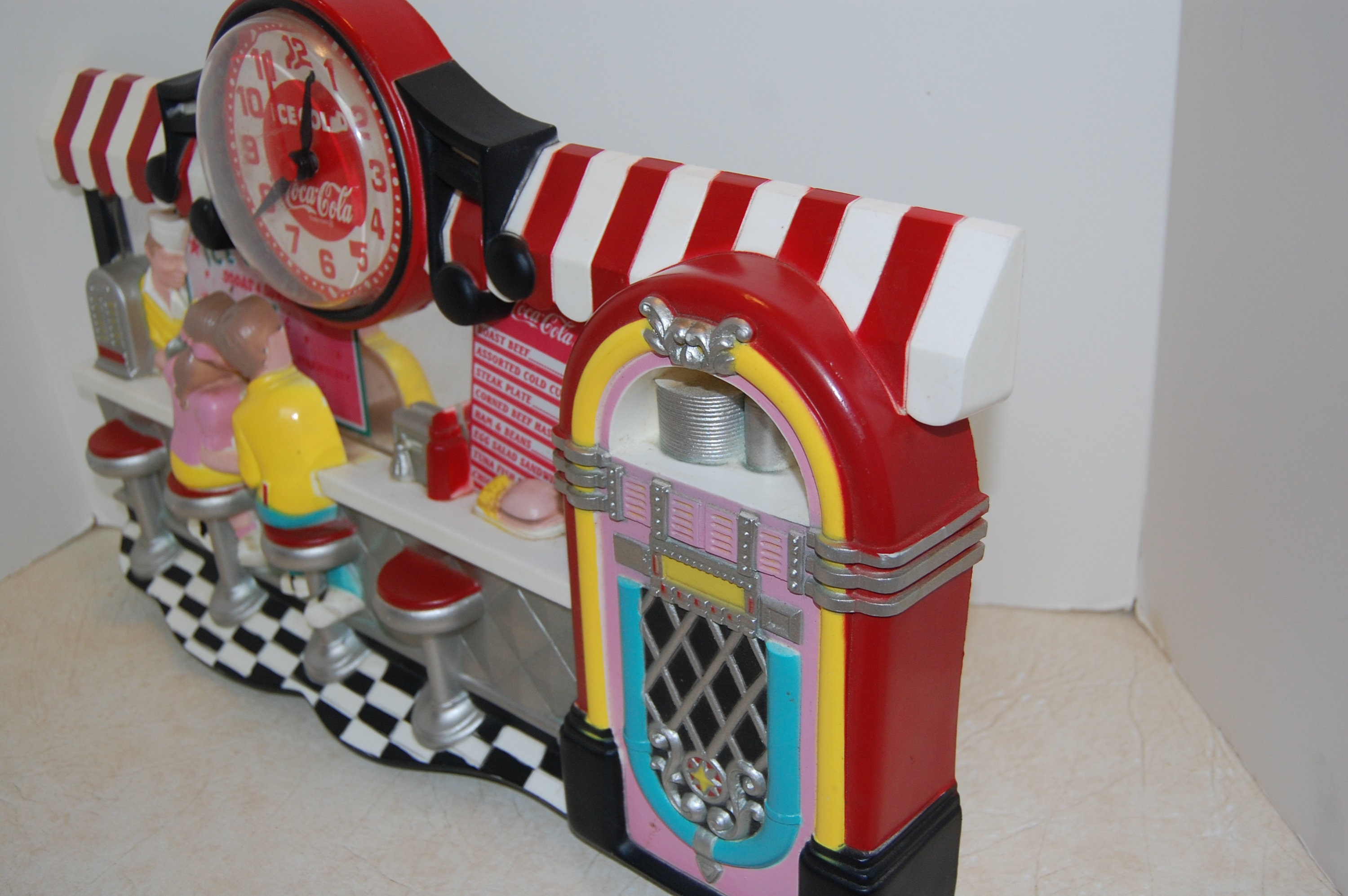 Vintage Coca-cola Clock, Battery Wall Clock, Collectible Coke