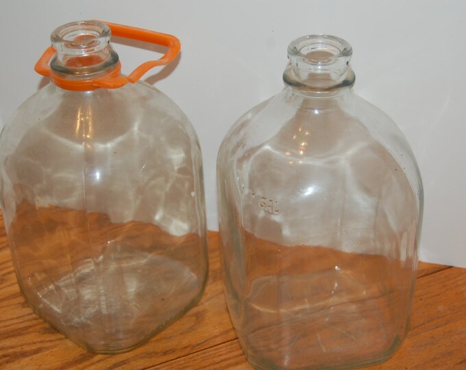 Gallon Glass Milk Jar Vintage Gallon Milk Jug Dairy Jar Etsy