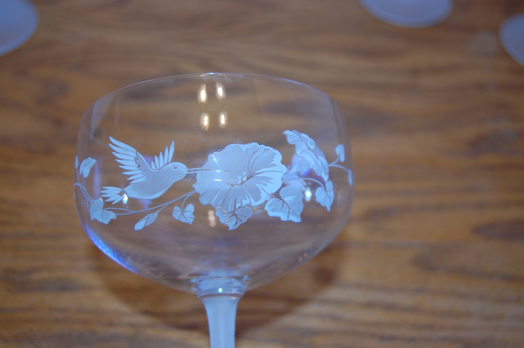 CHOICE Avon Hummingbird Glasses, 2 Water/ice Tea Goblets, 2 Champaign ...
