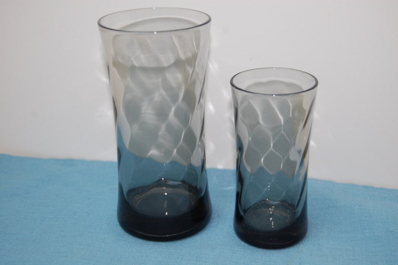Vintage Duz Glasses Gray Glass Retro Water Glass Gray Etsy