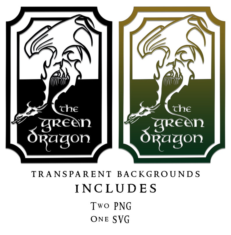 LOTR PNG SVG Logotipo de Green Dragon Inn El Señor de los Anillos svg ...