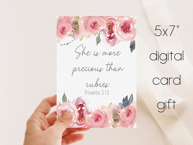She is More Precious Than Rubies Printable Nursery Wall Art, Modern ...