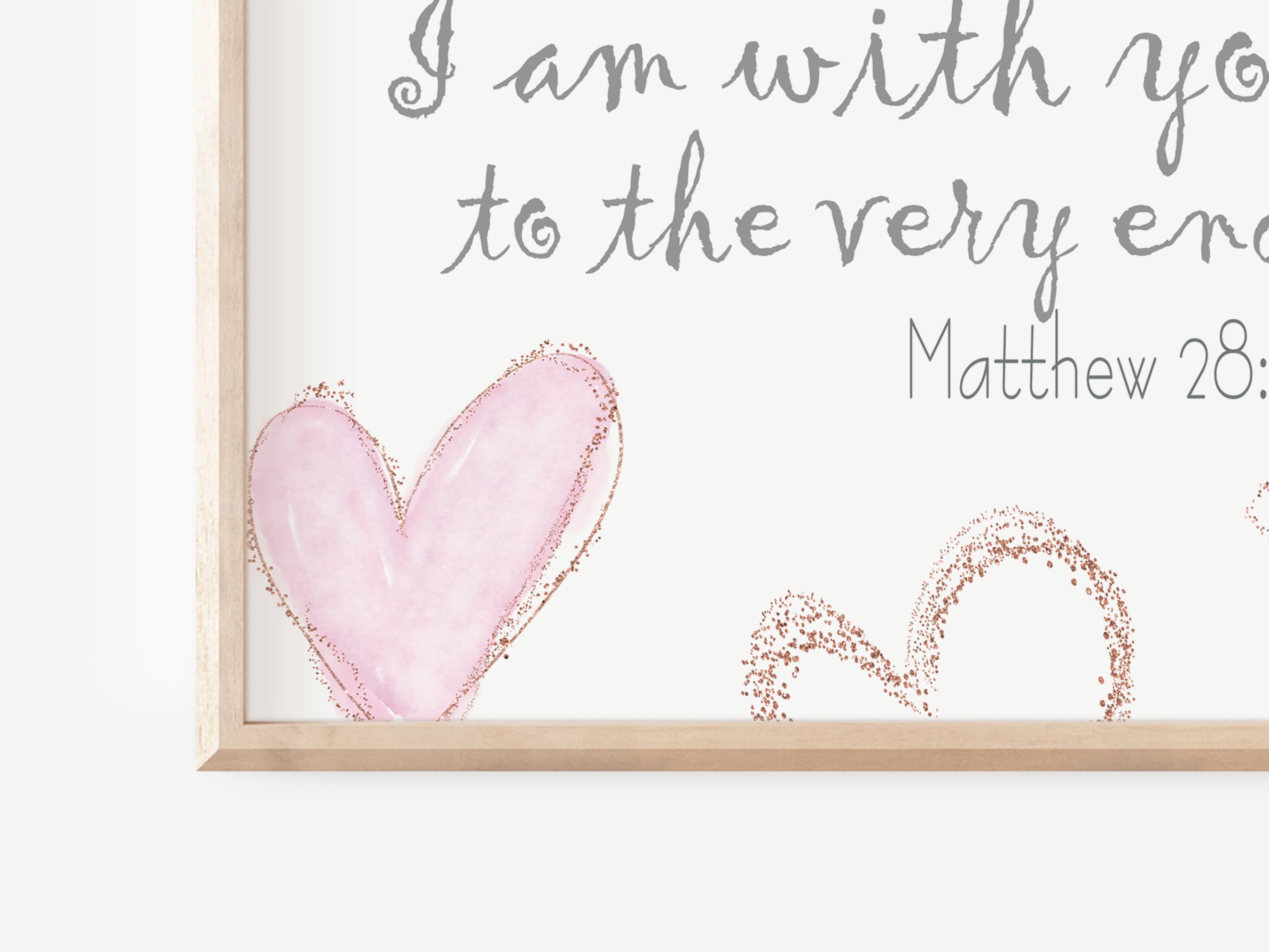 Printable Nursery Bible Verse Wall Art,christian Gift, Scripture Sign, Pink Hearts Girl Nursery ...