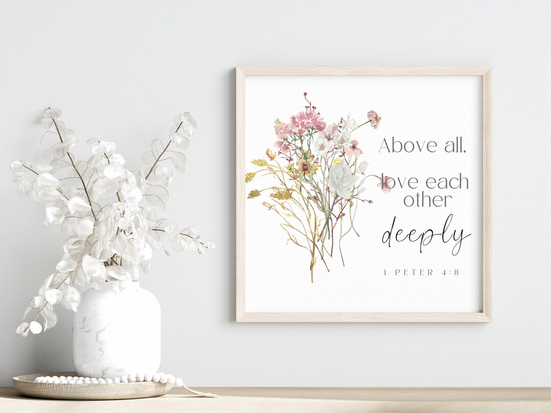 Wildflowers Printable Scripture, Instant Download Bible Sketch Gift for