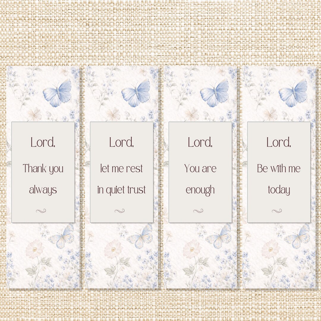 Christian Bookmarks Printable Set of 4, Floral Faith Bookmarks Gift ...