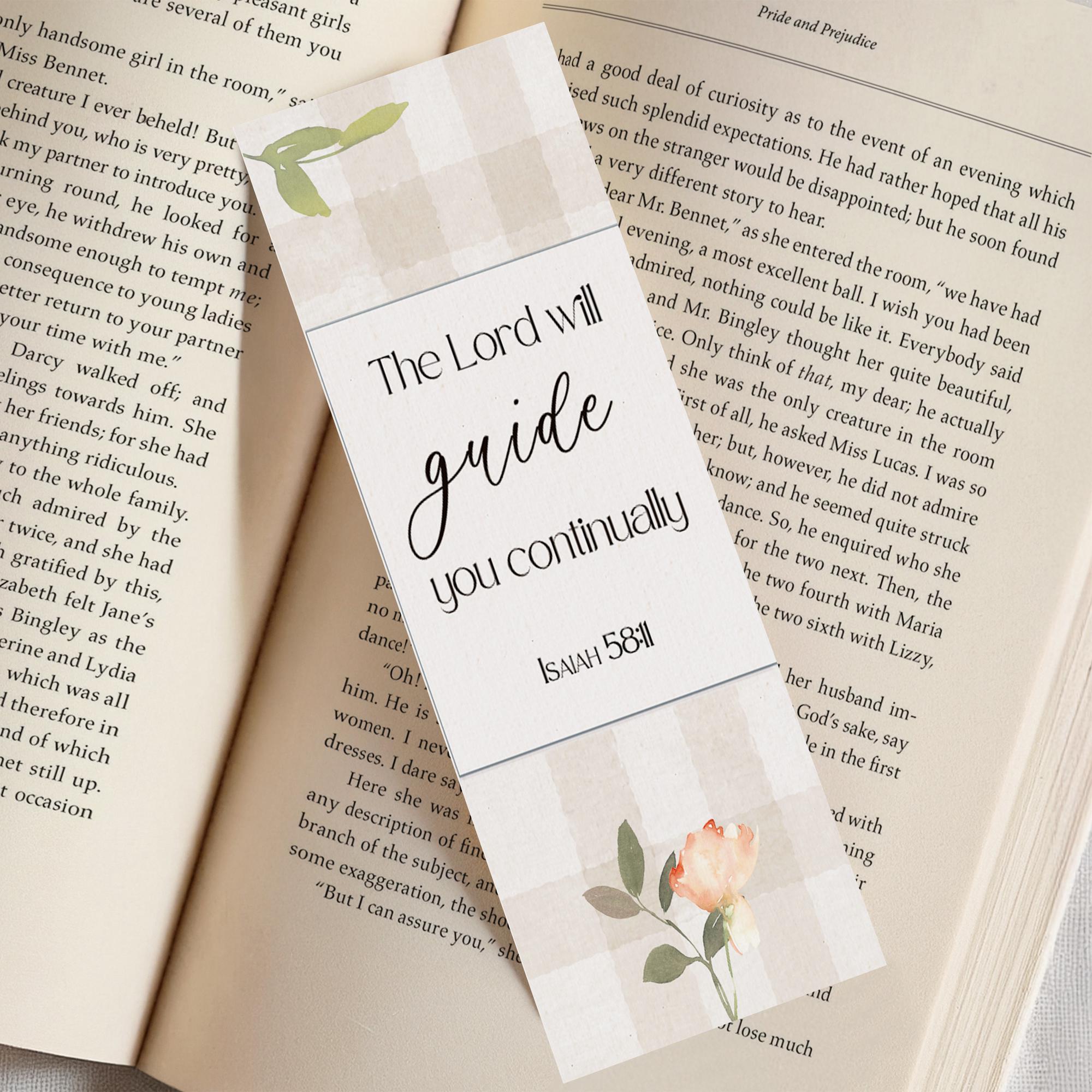 Neutral Christian Bookmarks Printable Set of 4, Soft Cottagecare Bible ...