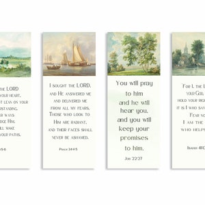 Bible verse uplifting quotes bookmarks  bible study gift for book lover religious faith digital gift for wife husband friend parents