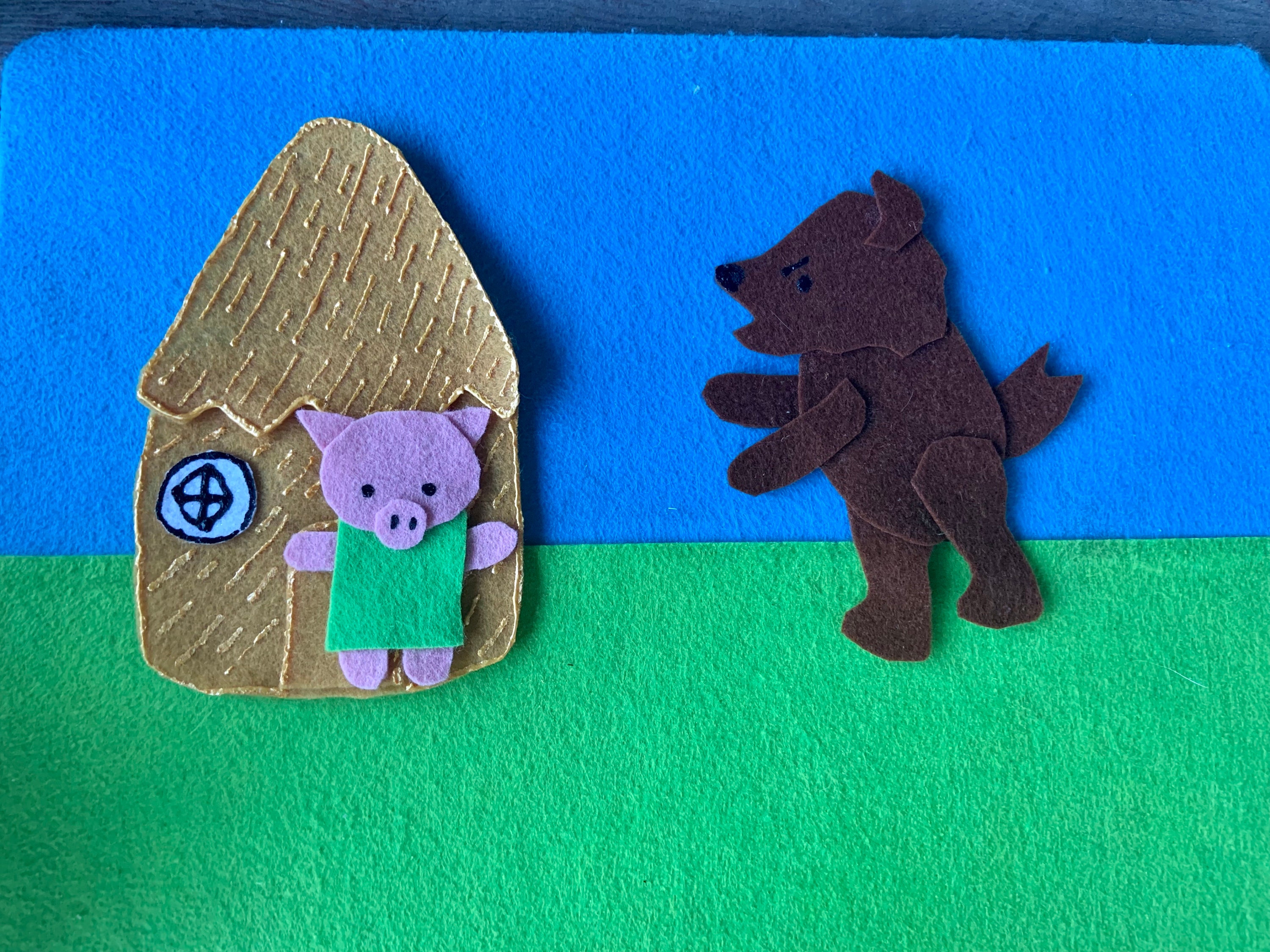 The Three Little Pigs Story Re-telling Flannelboard Set - Etsy