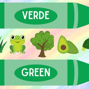 Spanish/English Colors Flashcards and/or Posters