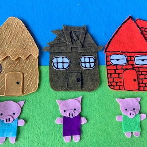 The Three Little Pigs Story Re-Telling Flanellboard Set