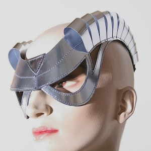 cyborg eyewear with horns, sci fi, cyber