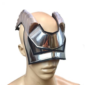 Superhero visors with horns, Burning man, sci-fi, cyber glasses, mask, baphomet mask