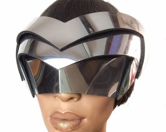 Futuristic Mirror PVC Visor Headpiece, Nicki Minaj Style