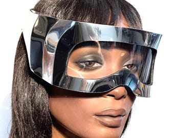 Chunky frames, futuristic eyewear visors, future eyewear, groovy paycodelic headpiece