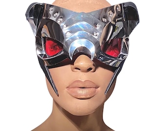 Cyber Scorpio Headpiece: in Chrom oder Gold Burning Man Maske ,US TARIFFS