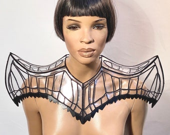 clear shoulder armor, show costume, stage wear, futuristic costume fantasy armour