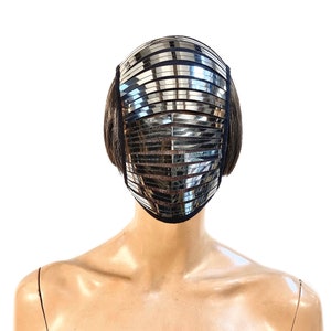 futuristic fence mask, sci-fi alien headgear, futuristic alien cyber, robot