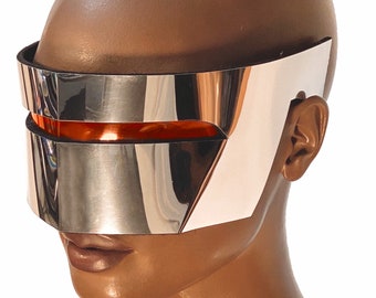 The Monoblock cyclops, robot goggles futuristic eyewear, scifi visor, cyberpunk eyewear, future facemask