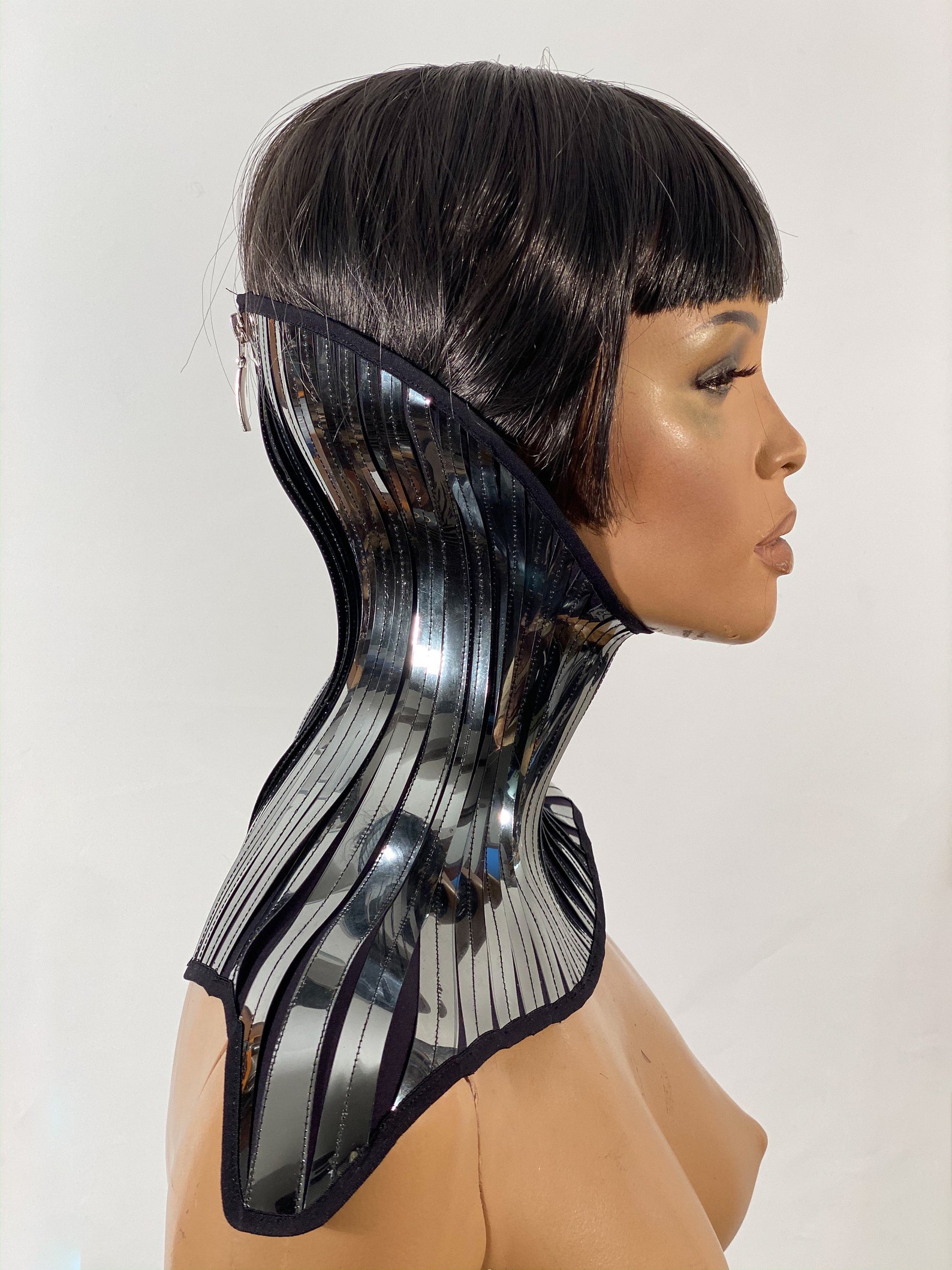 Invertable High Posture Collar Boned Neck Corset Necklace Etsy