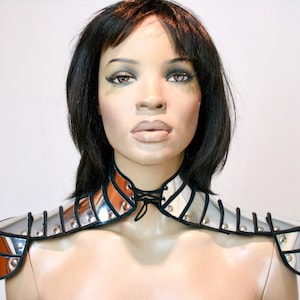 Segmented epaulettes, shoulder armor, military armor, shoulder pads