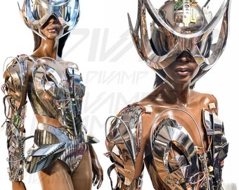 Computer Barbarella atomic sphere stage outfit