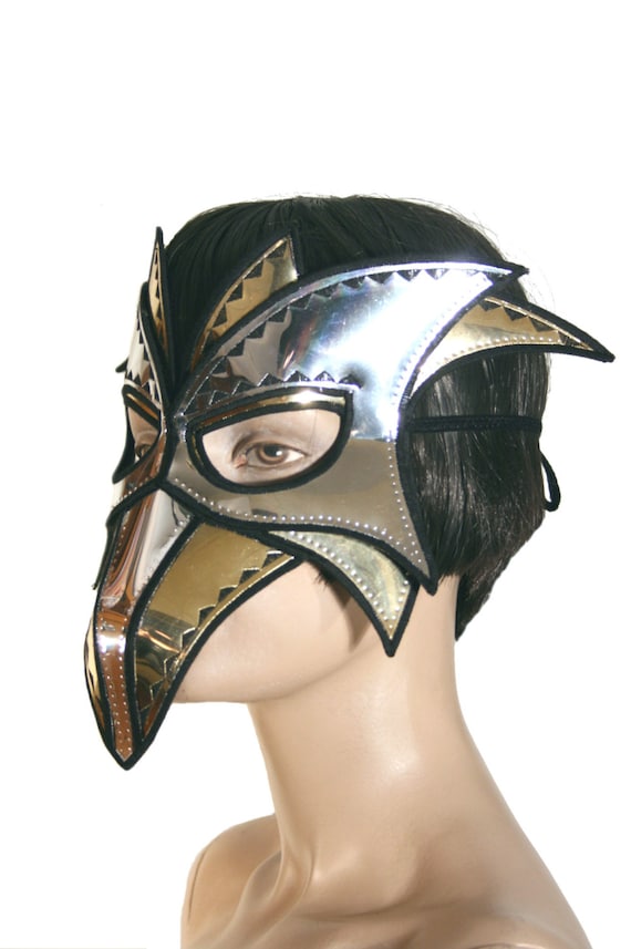 zanni mask, plague doctor mask with beak. steampunk headgear