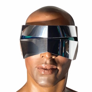 Anger Visor, ciclope, copricapo da robot, cyberpunk, futuristico