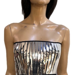 PVC Mirror Belt Top: Multi-way Belt Cincher Bustier