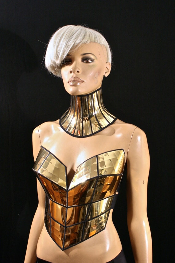 Art Deco Geïnspireerd Bustier Top Scifi Top - Etsy