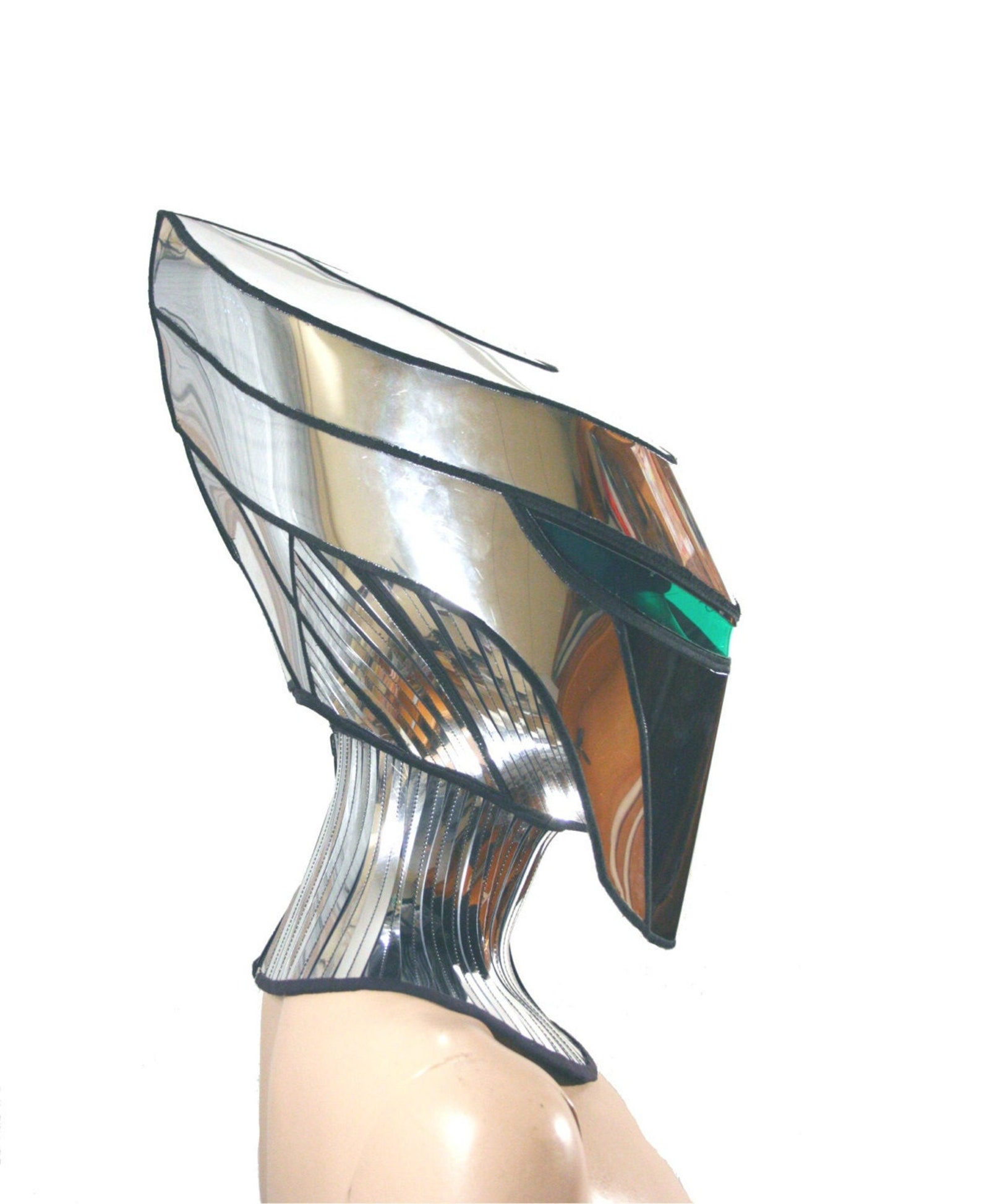 Alien Cyborg Headpiece, Sci-fi Steampunk Mask, Cyber Headdress - Etsy
