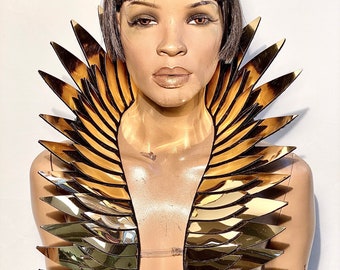 Spike Wing Bolero: Sci-Fi Steampunk Shrug - Divamp Couture