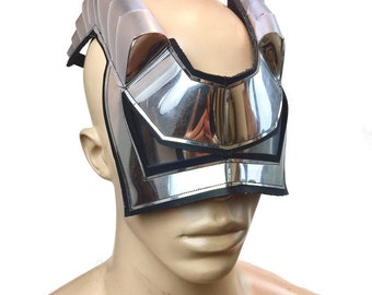 Superhero visors with horns, Burning man, sci-fi, cyber goggles, masker, baphomet masker